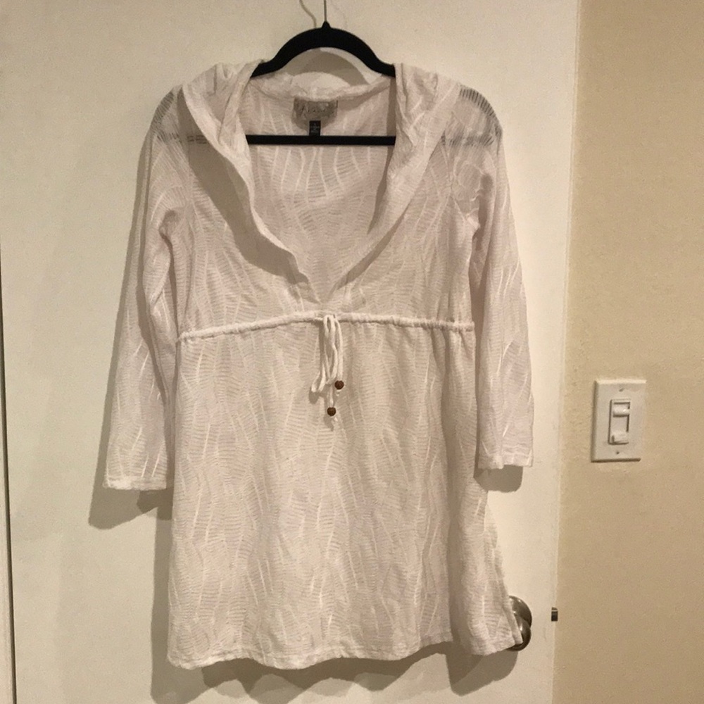 Long Sleeve white cover up (S)